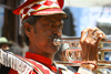 Jodhpur, Rajasthan, India: brass band musician - photo by M.Wright