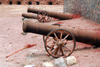 Iran - Hormuz island: 16th century cannons in the Portuguese castle - photo by M.Torres