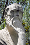 Iran - Tehran - thinker - Omar Khayyam Neishabouri, philosopher, poet, and scientist - bust on the park off Vali-ye Asr avenue - photo by M.Torres