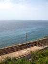 Italy - Corniglia, Cinque Terre, province of La Spezia  - railway station over the Ligurian Sea - photo by D.Hicks