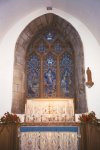 Jersey - St. Peter: Church window - la Petite Rue des Fosses