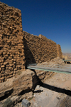 Al Karak - Jordan: Crac des Moabites castle - northeast wall, moat and bridge - photo by M.Torres