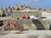 Latvia - Ventspils: last day of August - sunbathing (photo by A.Dnieprowsky)