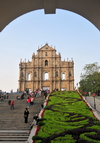 Macau, China: steps to the Ruins of St. Paul's, destroyed by a fire in 1835 -  Historic Centre of Macau, UNESCO World Heritage Site - Runas de So Paulo - photo by M.Torres