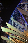 Macau, China: Grande Lisboa hotel and casino at night - dome and structures above the doors - Avenida de Lisboa - photo by M.Torres