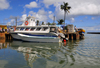 Ambodifotatra, le Sainte Marie / Nosy Boraha, Analanjirofo region, Toamasina province, Madagascar: harbour scene - the Tropicana awaits passengers bound for the mainland - the area was once a pirates' lair - photo by M.Torres