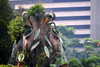 Kuala Lumpur, Malaysia: Pitcher plant fountain - carnivorous plant - Periuk Kera, north side of Merdeka Square - photo by M.Torres