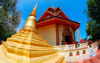 Wat Chayamangkalaram temple - small stupa, Penang, Malaysia.  photo by B.Lendrum