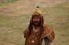 Ulan Bator / Ulaanbaatar / Urga, Mongolia: Mongolian warrior - cavalry charge to celebrate the 800th anniversary of the Mongolian state - - photo by A.Ferrari