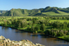 Khvsgl province, Mongolia: Selenge river and its valley, near Ikh Uul - photo by A.Ferrari