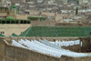 Morocco / Maroc - Fez: textiles drying - yarn - photo by J.Banks