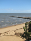 Maputo, Mozambique: beach on Avenida Marginal, seen from the Southern Sun Maputo Hotel - photo by G.Frysinger