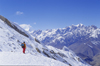 Annapurna area, Nepal: Thorong La pass - enjoying the view - photo by W.Allgwer