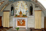 Scotland - Orkney - Lamb Holm island - The moldedconcrete chancel of the Italian Chapel erected by Italian POWs - photo by Carlton McEachern