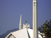 Islamabad, Pakistan: Faisal mosque - roof and minarets - Shah Faisal Masjid - photo by D.Steppuhn