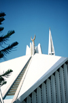 Islamabad, Pakistan: Faisal mosque - shaped like a tent - detail - photo by R.Zafar