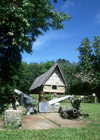 Anguar island, Palau: defending the Bai - meeting house - photo by M.Sturges