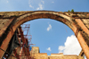 Panama City / Ciudad de Panama: Casco Viejo - arch and sky - ruins of the convent of the Company of Jesus - Ruinas del Antiguo Convento de la Compaa de Jess - photo by M.Torres