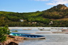 Baie aux Huitres, Rodrigues island, Mauritius: hill, boats and villas - Oyster bay - photo by M.Torres