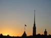 Russia - St. Petersburg: Peter and Paul fortress - silhouette (photo by D.Ediev)