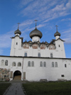 Russia - Solovetsky Islands: Transfiguration Cathedral - sky - photo by J.Kaman