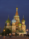 Russia - Moscow: St Basil's Cathedral at night - photo by J.Kaman