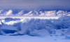 Lake Baikal, Irkutsk oblast, Siberian Federal District, Russia: jagged ice shards and mountains -  UNESCO World Heritage site - photo by B.Cain