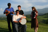 Chechnya, Russia - Chechen musicians in meadow - folk quartet - photo by A.Bley