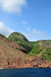 Fort Bay, Saba: hills seen from the sea - photo by M.Torres