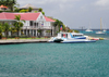 Gustavia, St. Barts / Saint-Barthlemy: Htel de la Collectivit and ferry Edge II, the boat to Saint-Martin - La Pointe - photo by M.Torres