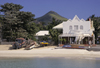 Philipsburg, Sint Maarten, Netherlands Antilles: house and boats on the waterfront - looking inland - photo by S.Dona'