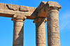 Sant'Angelo, Fluminimaggiore, Sardinia / Sardegna / Sardigna: Punic-Roman temple of Antas - Ionic columns of the pronaos - the entablature survives, but the pediment is gone - photo by M.Torres