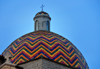 Olbia / Terranoa / Tarranoa, Olbia-Tempio province, Sardinia / Sardegna / Sardigna: dome with colourful shingles of the church of St. Paul - chiesa di san Paolo - photo by M.Torres