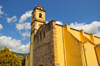 Tuili, Medio Campidano province, Sardinia / Sardegna / Sardigna: late-gothic church of St Peter, the apostle - completed in 1489, houses the Retablo di Tuili, by the Maestro di Castelsardo - chiesa di San Pietro Apostolo - photo by M.Torres