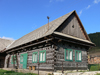 Slovakia - Cicmany village: folk architecture reserve - timbered house with ridge roof - Zilina district - photo by J.Kaman