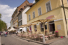 Nana restaurant, beside the Ljubljanica river, Ljubljana, Slovenia - photo by I.Middleton