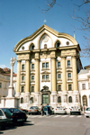 Slovenia - Ljubljana: Ursuline Church of the Holy Trinity - Baroque building inspired in the Palladio's Church in Venice - Cerkev sv. Trojice / Ursulinska Cerkev - photo by M.Torres