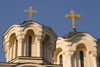 small domes at the Serbian Orthodox church of St Cyril and Methodius, Ljubljana , Slovenia - photo by I.Middleton