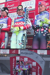 Womens world cup slalom award ceremony - winners live and on screen, Kranjska Gora, Podkoren, Slovenia - photo by I.Middleton