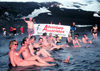 South Shetland islands - Deception island / isla Decepcin: volcanic bath - bum blisters while feet freeze at Pendulum Cove - hot water pond - photo by R.Eime