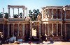 Spain / Espaa - Extremadura - Mrida: Stage of  the Roman Theatre - Teatro Romano (photo by Miguel Torres)