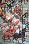 Spain / Espaa - Spain - San Lorenzo de El Escorial: Royal Monastery of San Lorenzo de El Escorial - gallery of the battles - fresco - Real Monasterio de San Lorenzo de El Escorial - photo by M.Torres