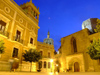 Spain - Valencia - Puerta del Palau or Almoina and Cimborrio - nocturnal - photo by M.Bergsma