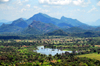 Sigiriya, Central Province, Sri Lanka: plain and mountains of Matale District seen from the fortress - Unesco World Heritage site - photo by M.Torres