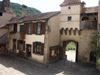 Switzerland - Suisse - Aigle: castle - houses on the ramparts / chateau (photo by Christian Roux)