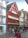 Appenzell: Hauptgasse - main street / Appenzeller Ladengeschfte in Appenzell (photo by Christian Roux)