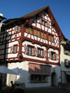 Switzerland - Stein am Rhein - canton of Schaffhausen: half-timbered house - photo by J.Kaman