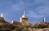 Maaloula - Rif Dimashq governorate, Syria: minaret and Muslim cemetery - photo by M.Torres / Travel-Images.com