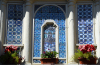 Damascus, Syria: old courtyard of a palace - Liwan - patio - decorative tiles - St. Ananias street - photographer: M.Torres