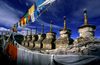 Tibet - eight chortens, representing the the 8 stages of enlightenment - photo by Y.Xu